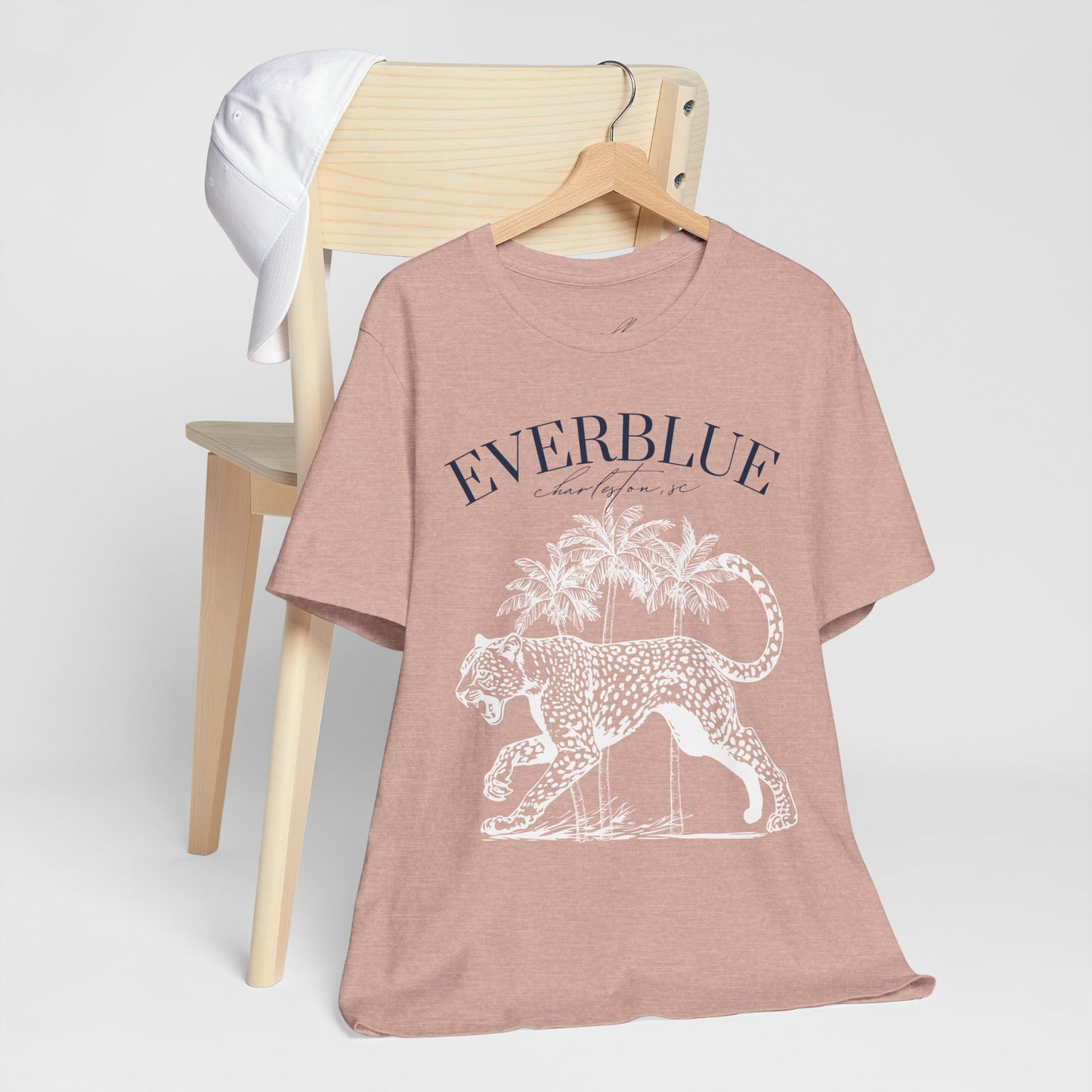 Vintage Cheetah & Palms Tee – Everblue Charleston Edition