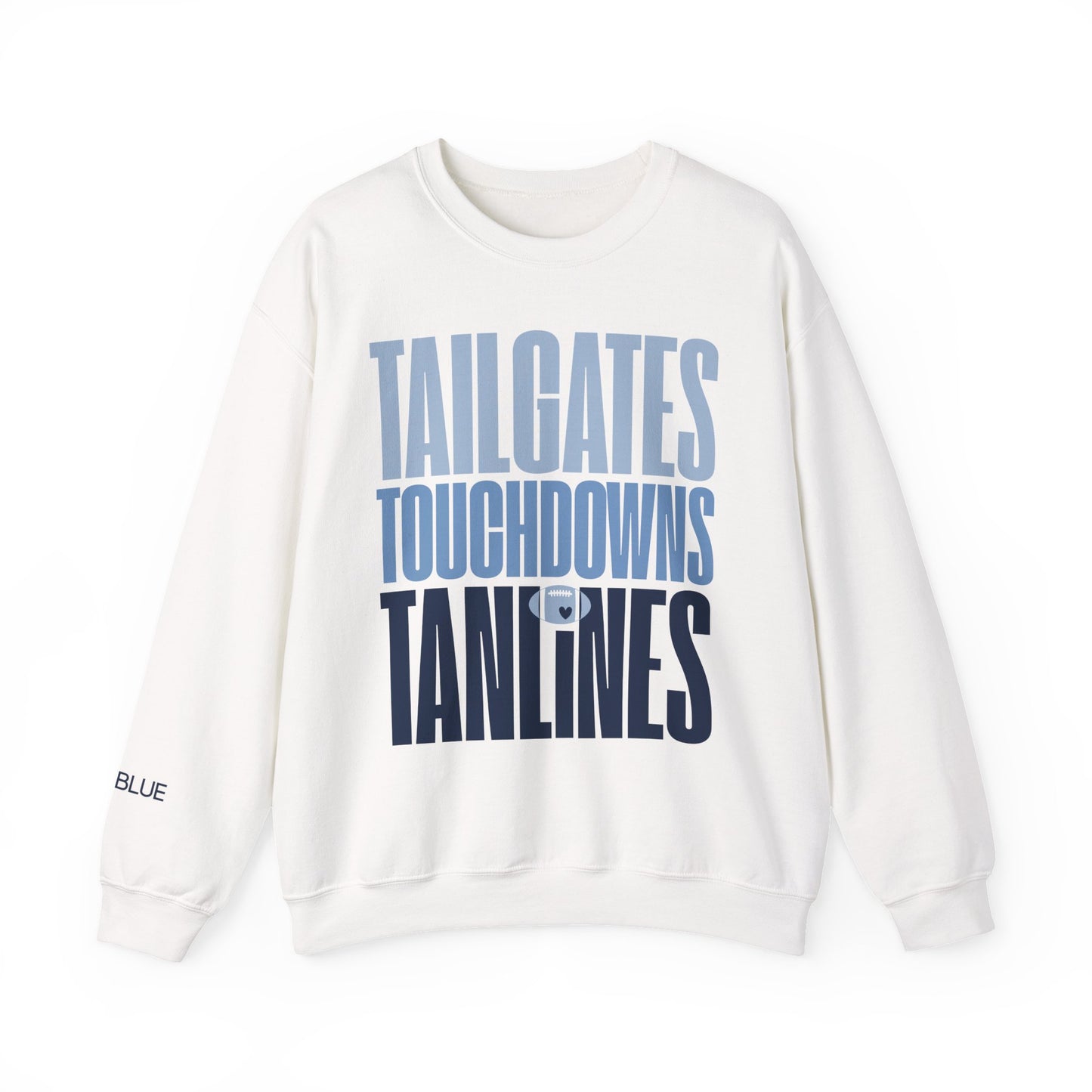 Tailgates, Touchdowns & Tanlines Crewneck – Gameday Shirt for Women – Southern Football Apparel