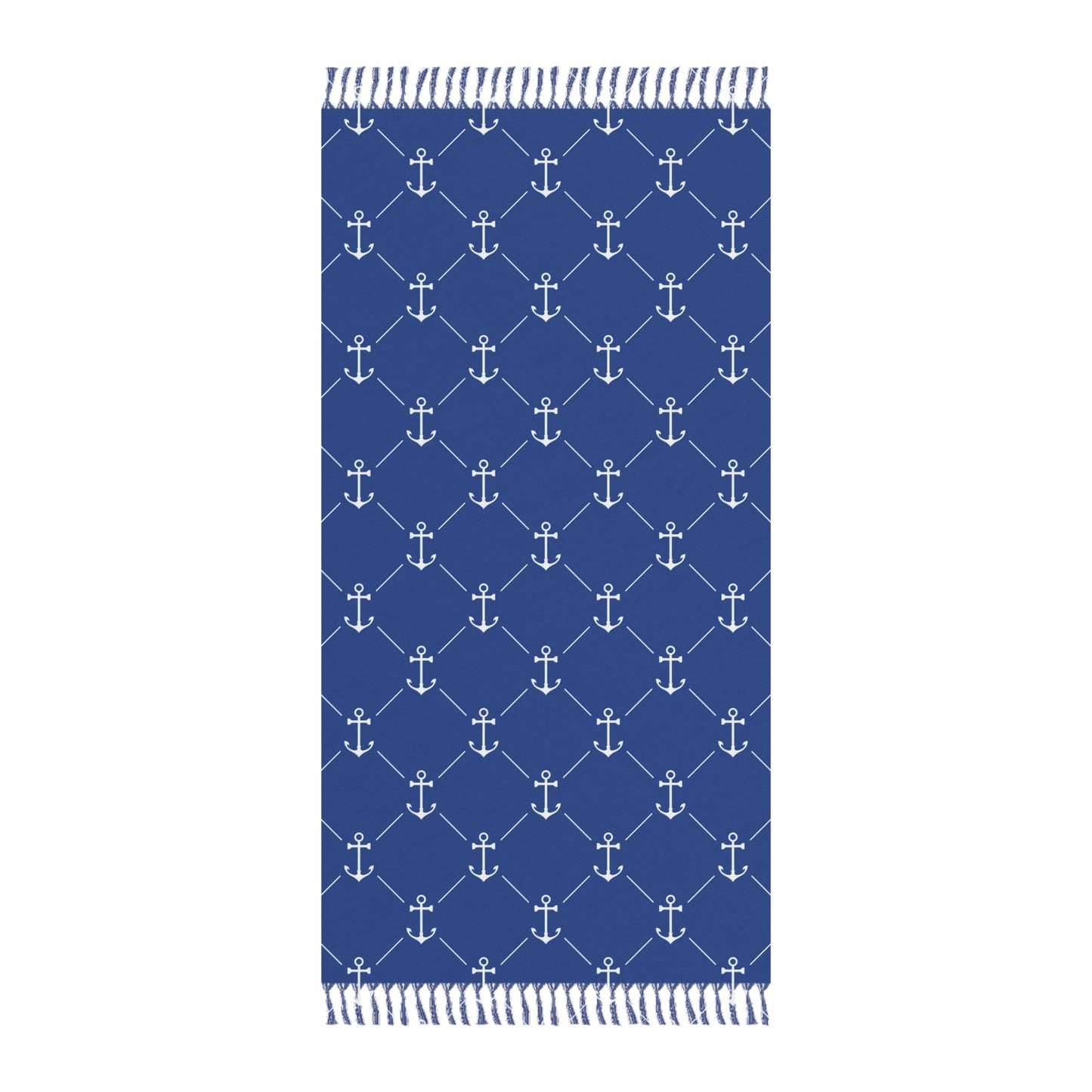 Boho Beach Boulder Cloth - Nautical Anchor Design