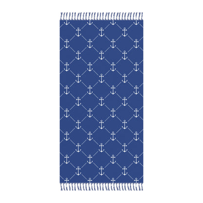 Boho Beach Boulder Cloth - Nautical Anchor Design
