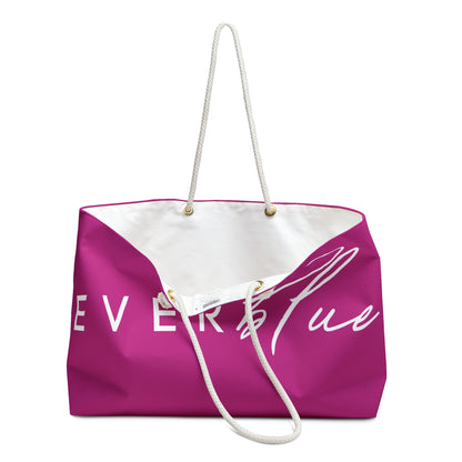 Weekender Bag - 'Everblue' Brandmark Logo Hot Pink Design