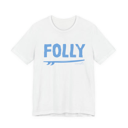 Folly Surf Graphic Tee — Coastal Blue Short Sleeve Shirt