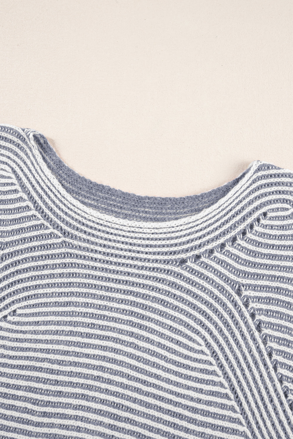 Ashleigh Blue Striped Ribbed Sweater