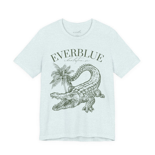 Vintage Alligator & Palms Tee – Everblue Charleston Edition