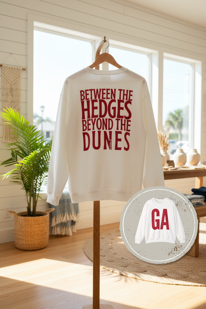 Between the Hedges, Beyond the Dunes Tee – University of Georgia Gameday