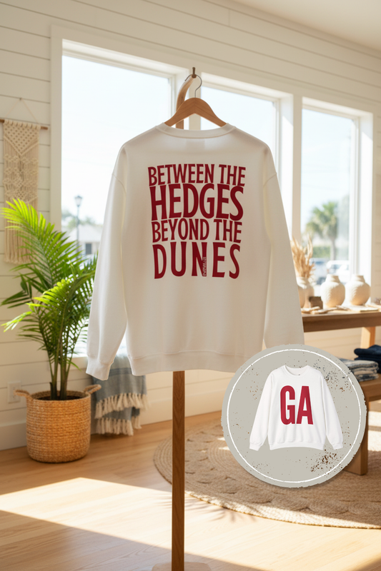 Between the Hedges, Beyond the Dunes Tee – University of Georgia Gameday