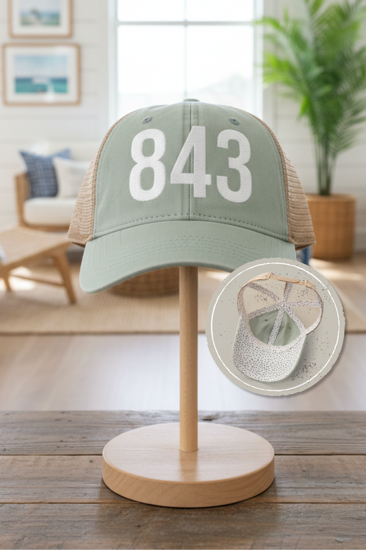 843 Women's Coastal Trucker Hat – Washed Mesh Back Cap