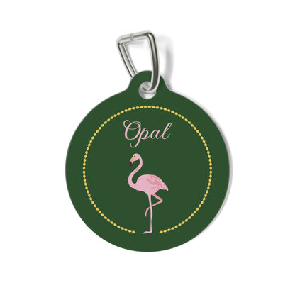 Flamingo Pet Tag – Personalized Pet ID