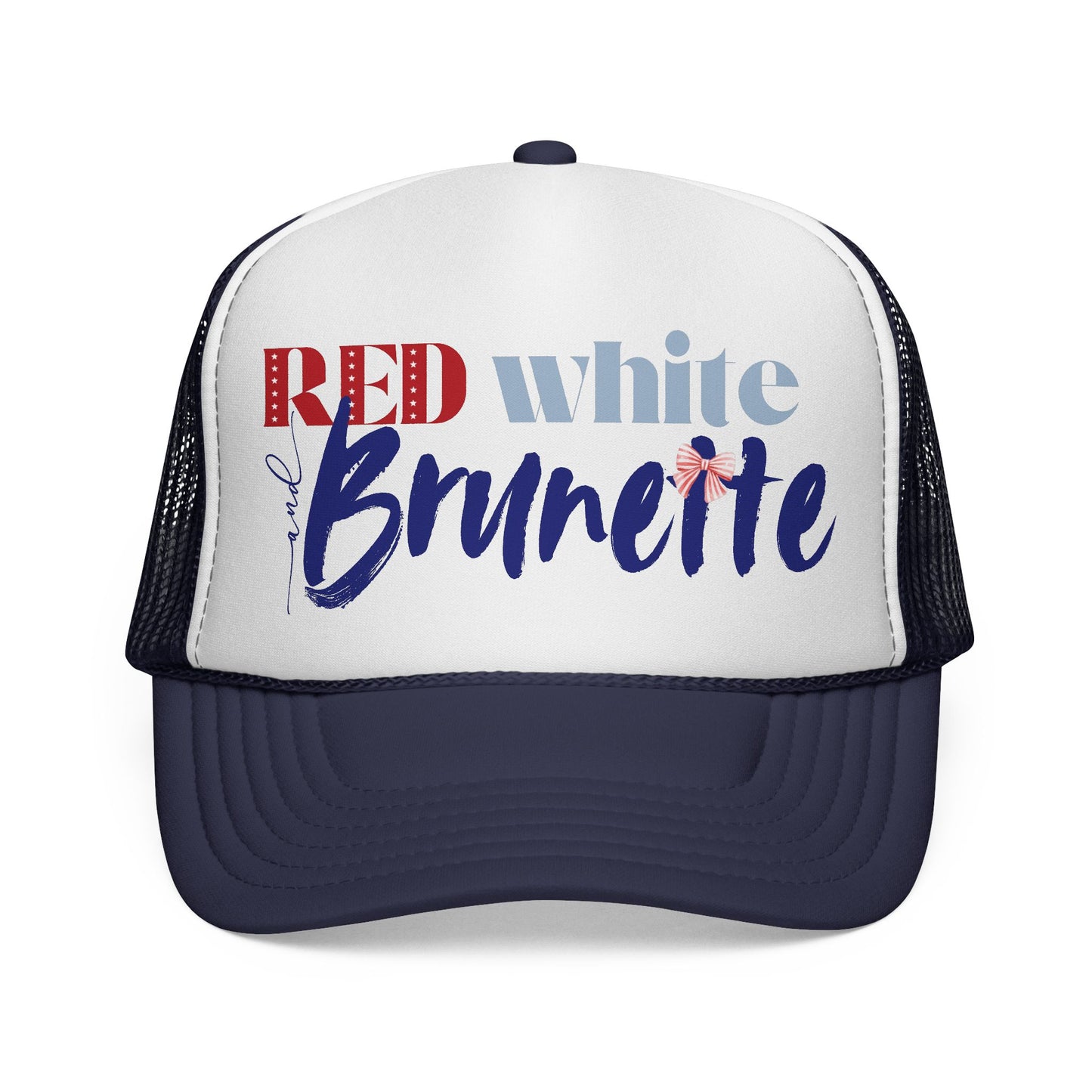 Red, White, and Brunette Foam 4th of July Trucker Hat