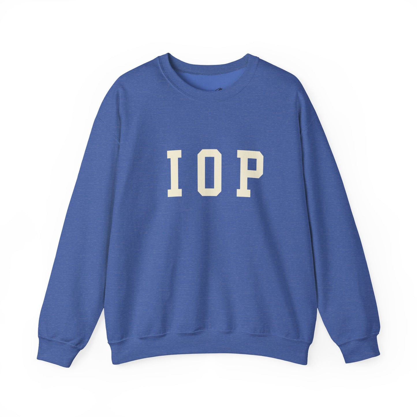 Coastal Collegiate Comfort: The Softstyle IOP Crewneck