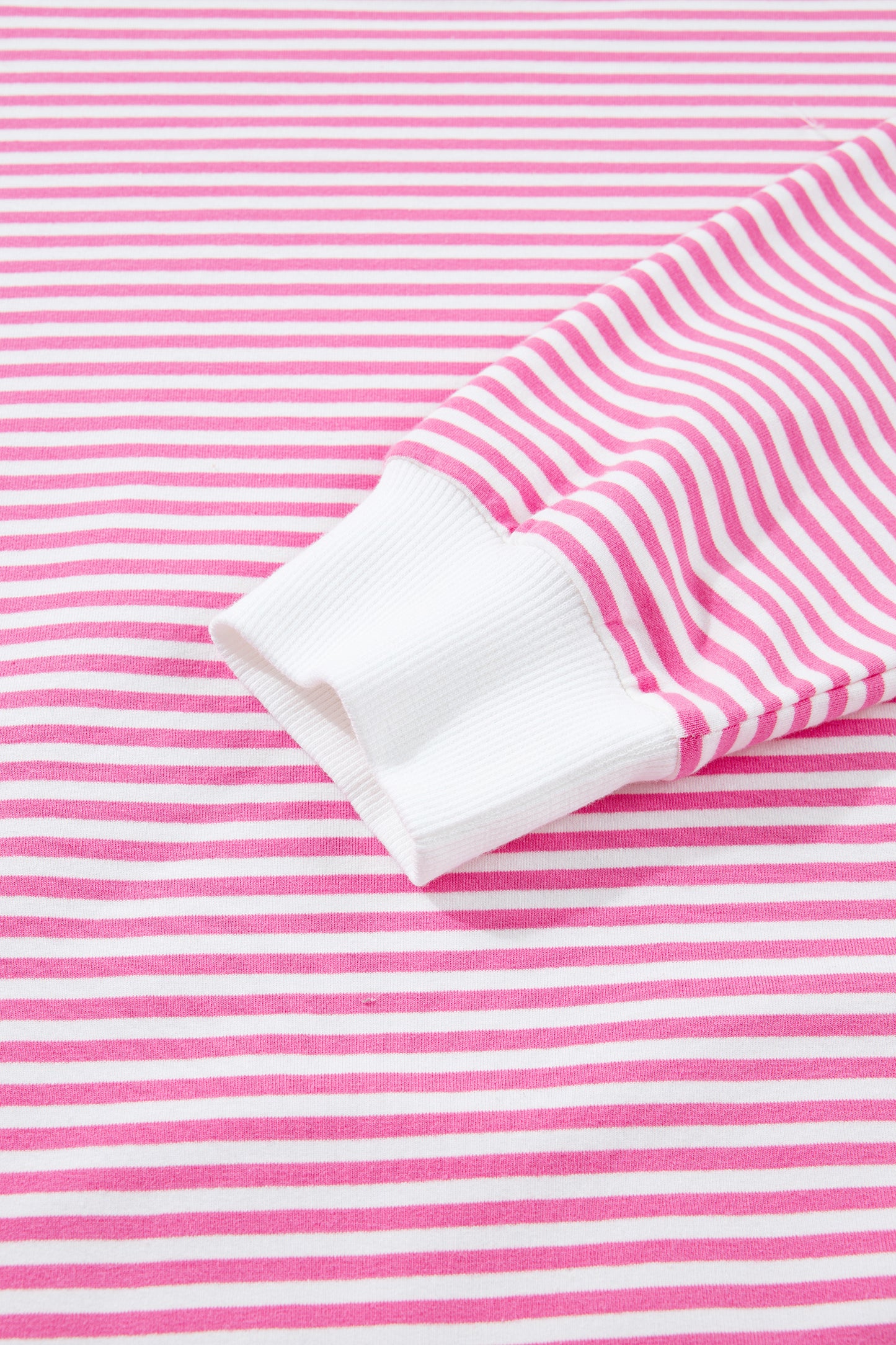 Pink Stripe Colorblock Two Piece Short Set – Oversized Mock Neck Lounge Set