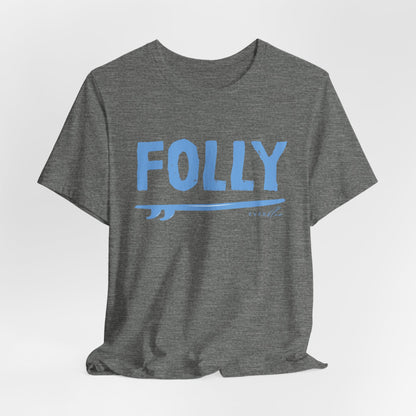 Folly Surf Graphic Tee — Coastal Blue Short Sleeve Shirt