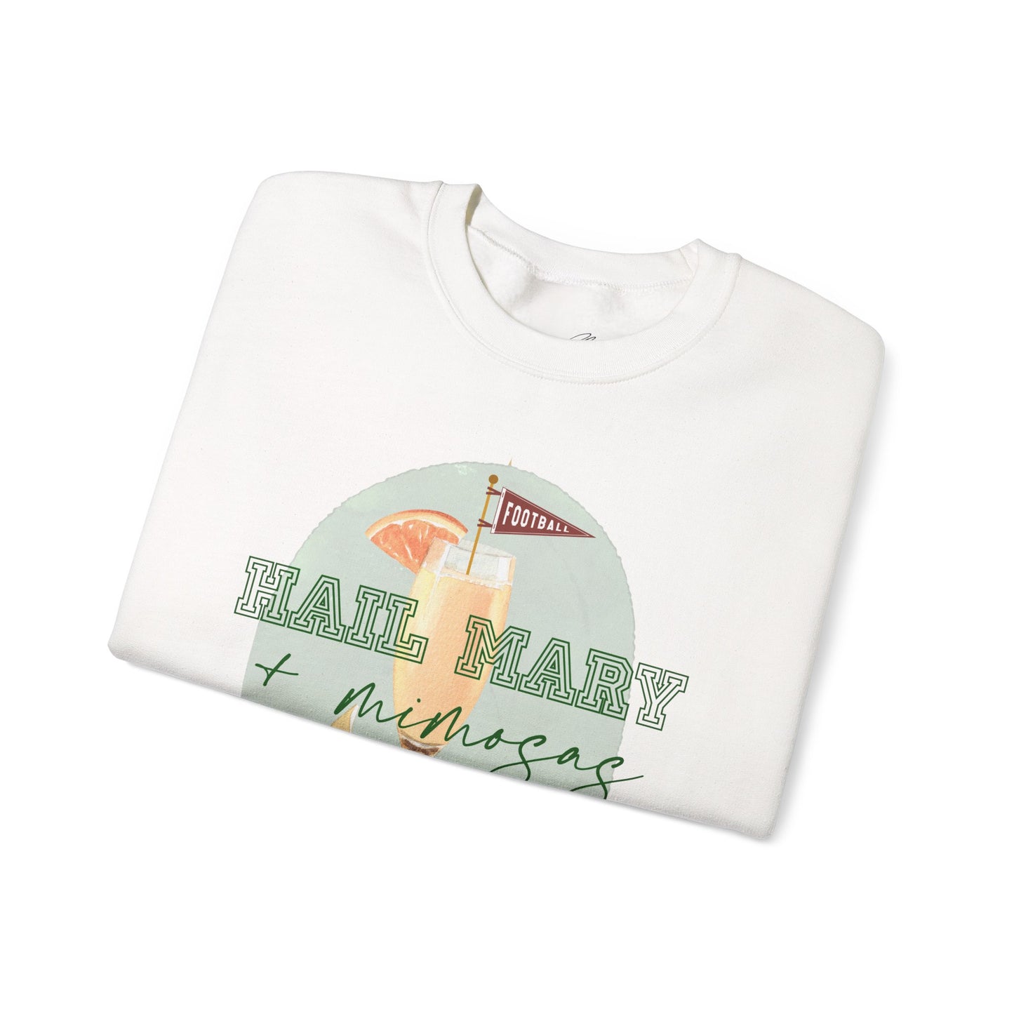 Hail Mary & Mimosas Crewneck – Cute Football Sweatshirt for Women – Sunday Funday Gameday Outfit