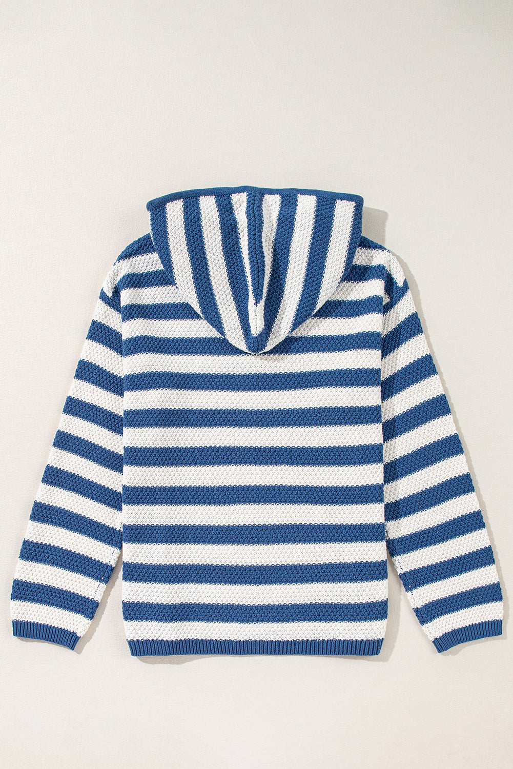 Blue Stripe Hooded Sweater