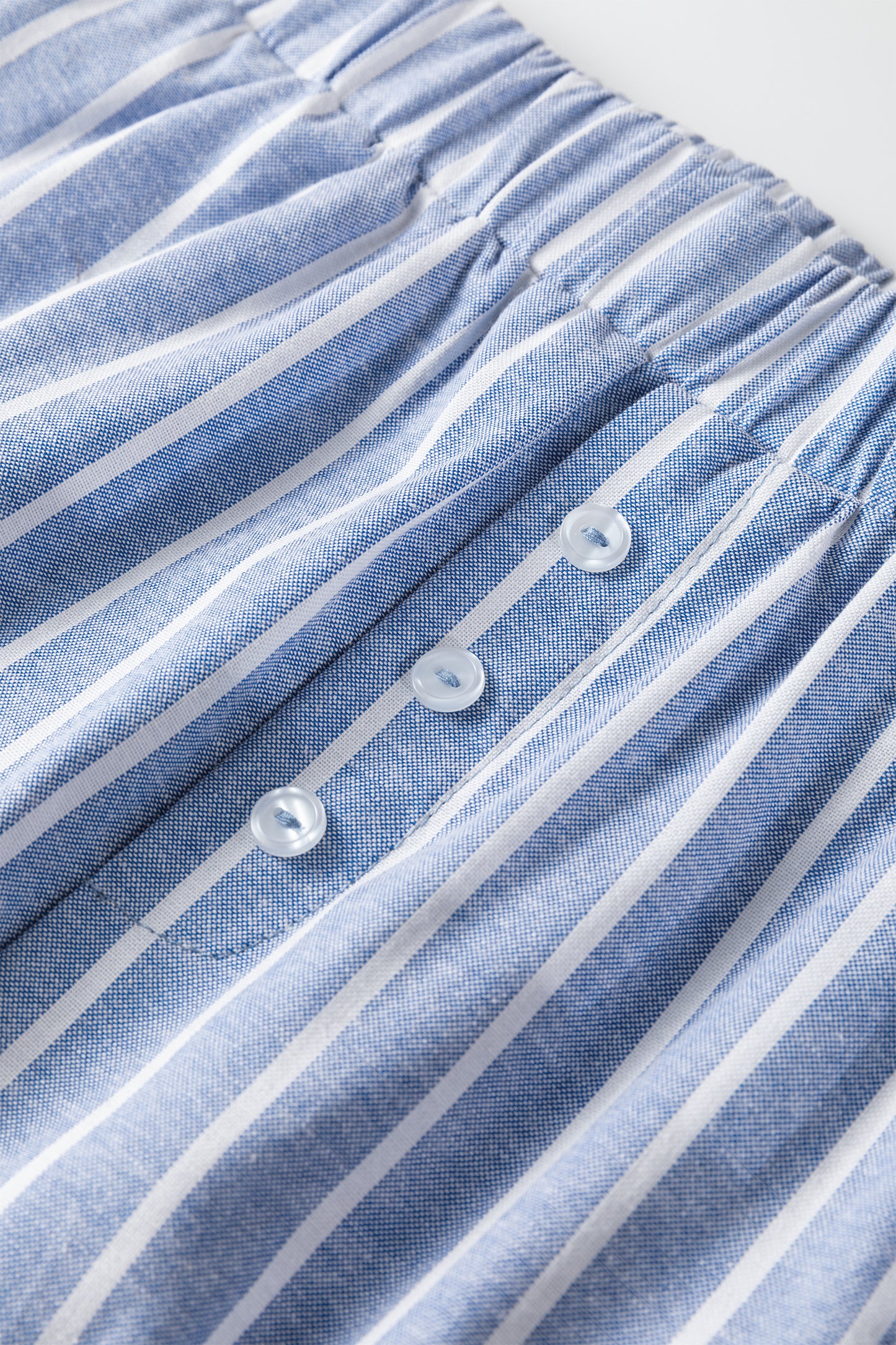 Sky Blue Stripe Coastal Button Pant