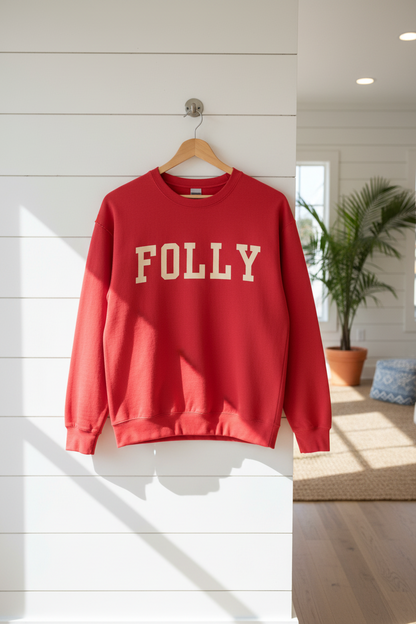 Coastal Collegiate Comfort: The Softstyle Folly Crewneck