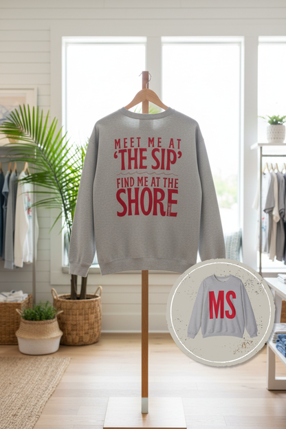 Meet Me at the Sip Crewneck – University of Mississippi Gameday