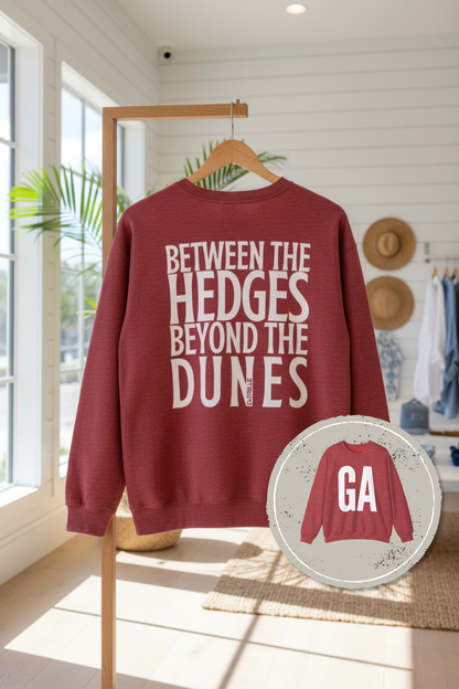 Between the Hedges, Beyond the Dunes Tee – University of Georgia Gameday