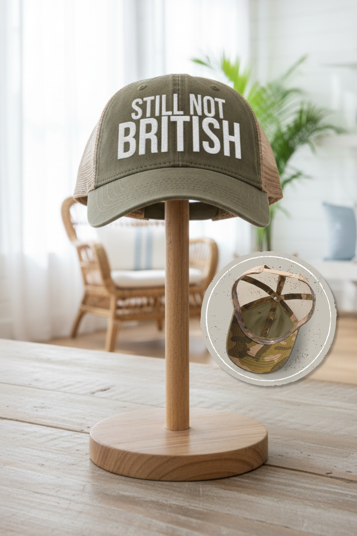 Still Not British - Women's Washed Mesh-Back Cap