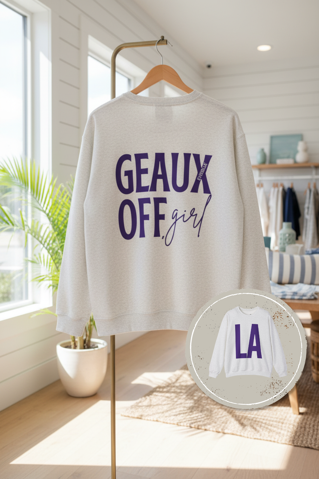 Geaux Off, Girl! Crewneck – Louisiana State University Gameda