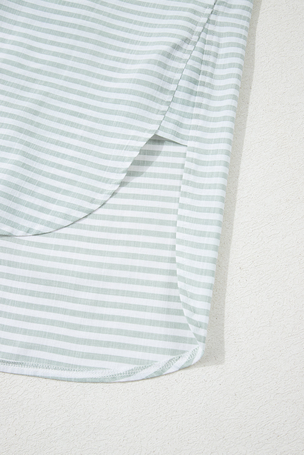 White Stripe Beach Cover Up Shirt – Collared Long Sleeve Button Down