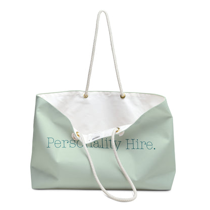 "Personality Hire" Soft Green Tote – Everblue Office Club Weekender Tote
