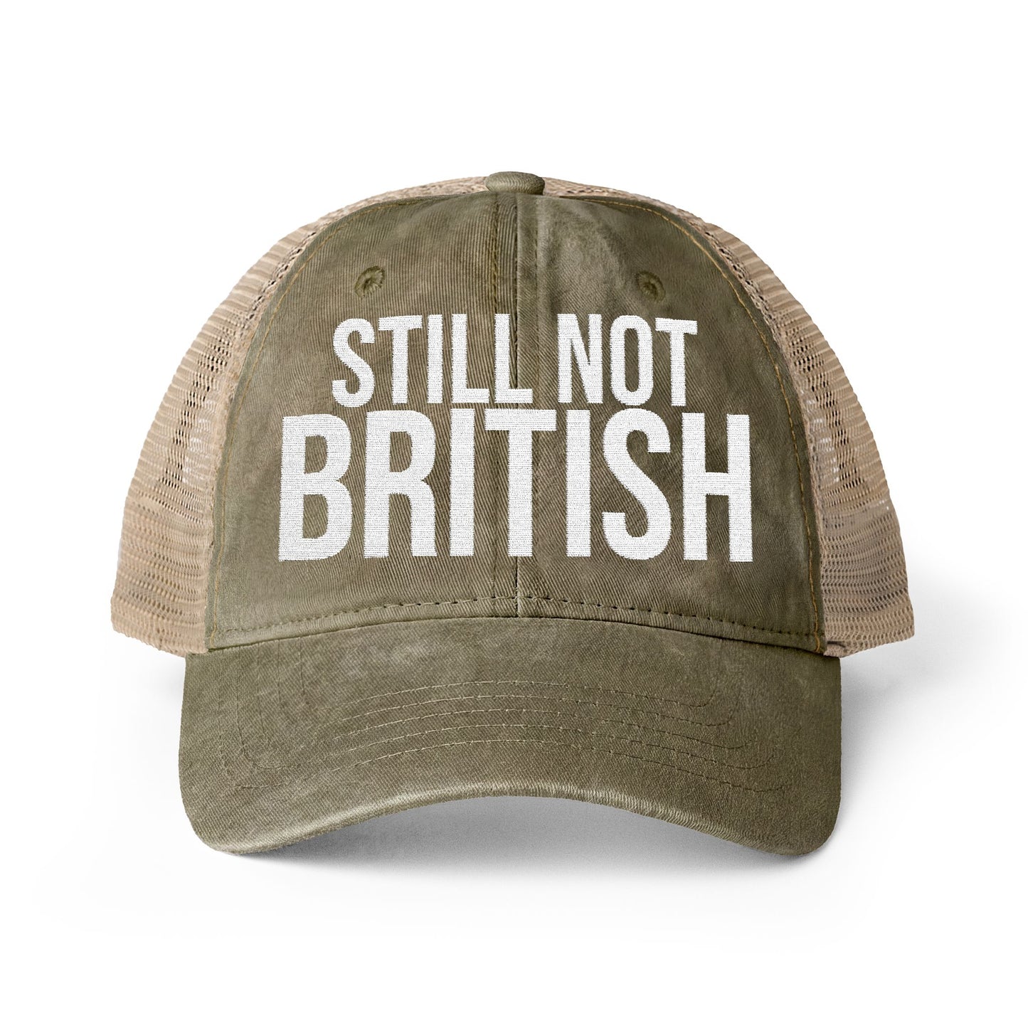 Still Not British - Women's Washed Mesh-Back Cap