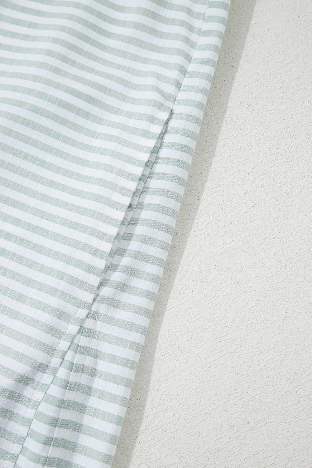 White Stripe Beach Cover Up Shirt – Collared Long Sleeve Button Down