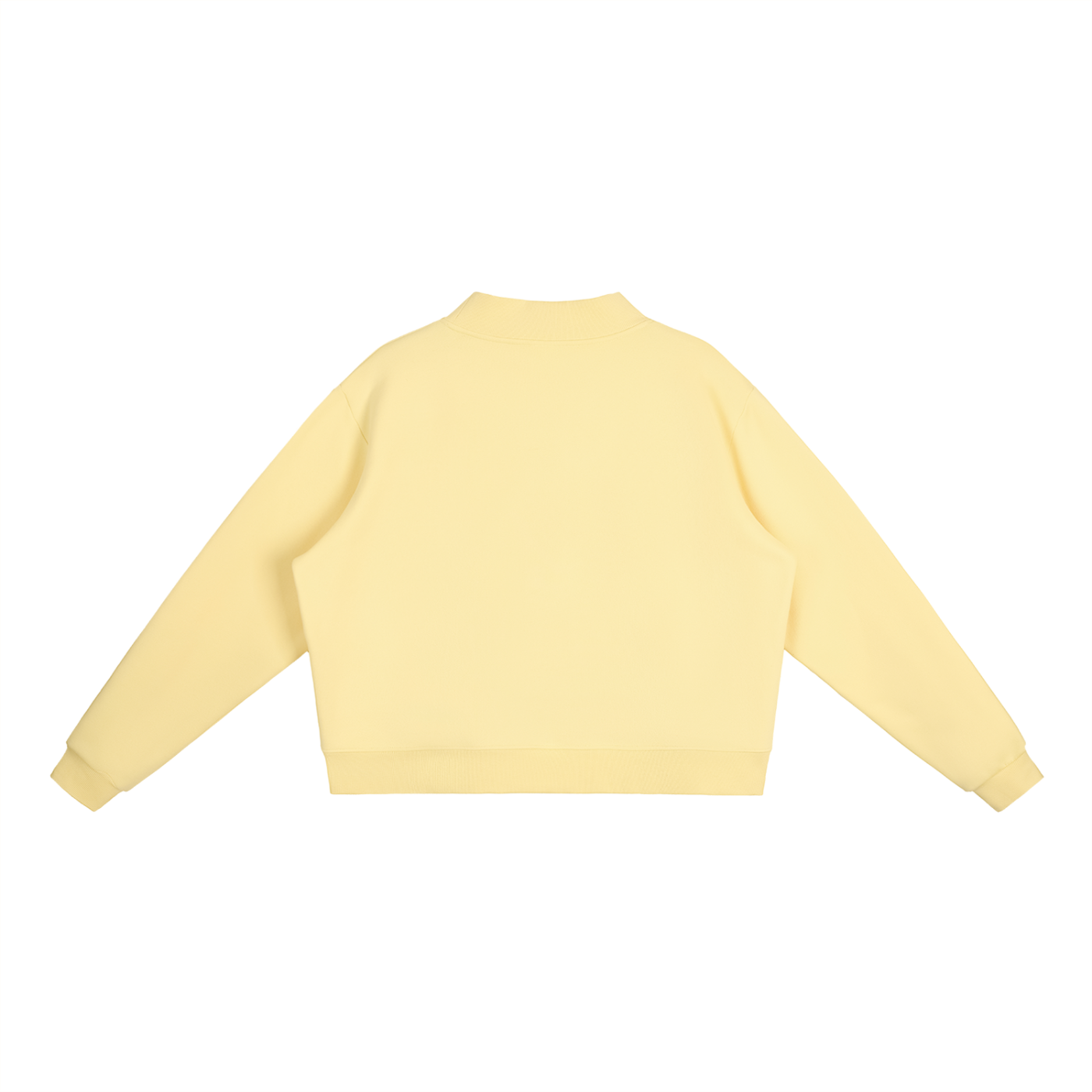Oversized Cropped Mock Neck Sweatshirt – Brandmark Logo
