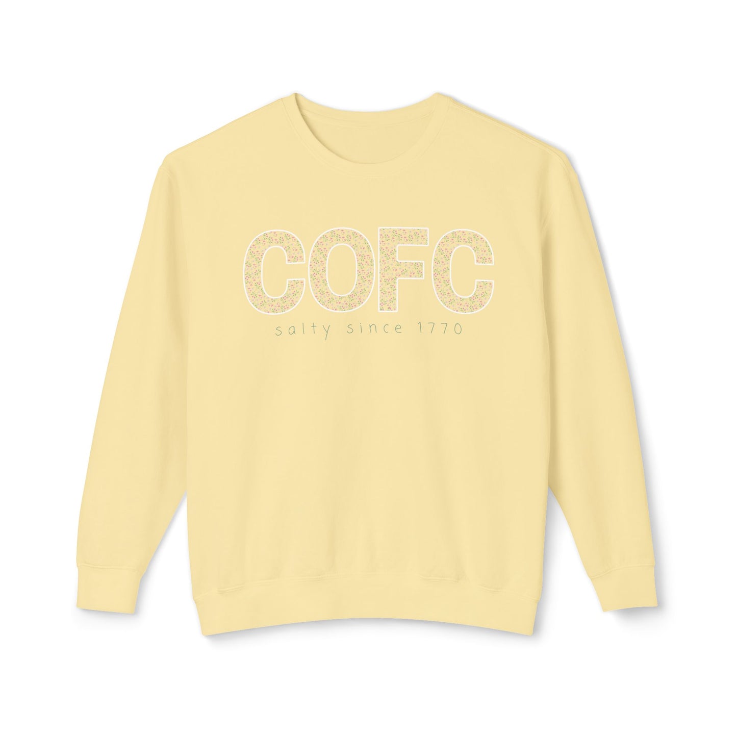 COFC Floral Crewneck – College of Charleston “Salty Since 1770” Edition