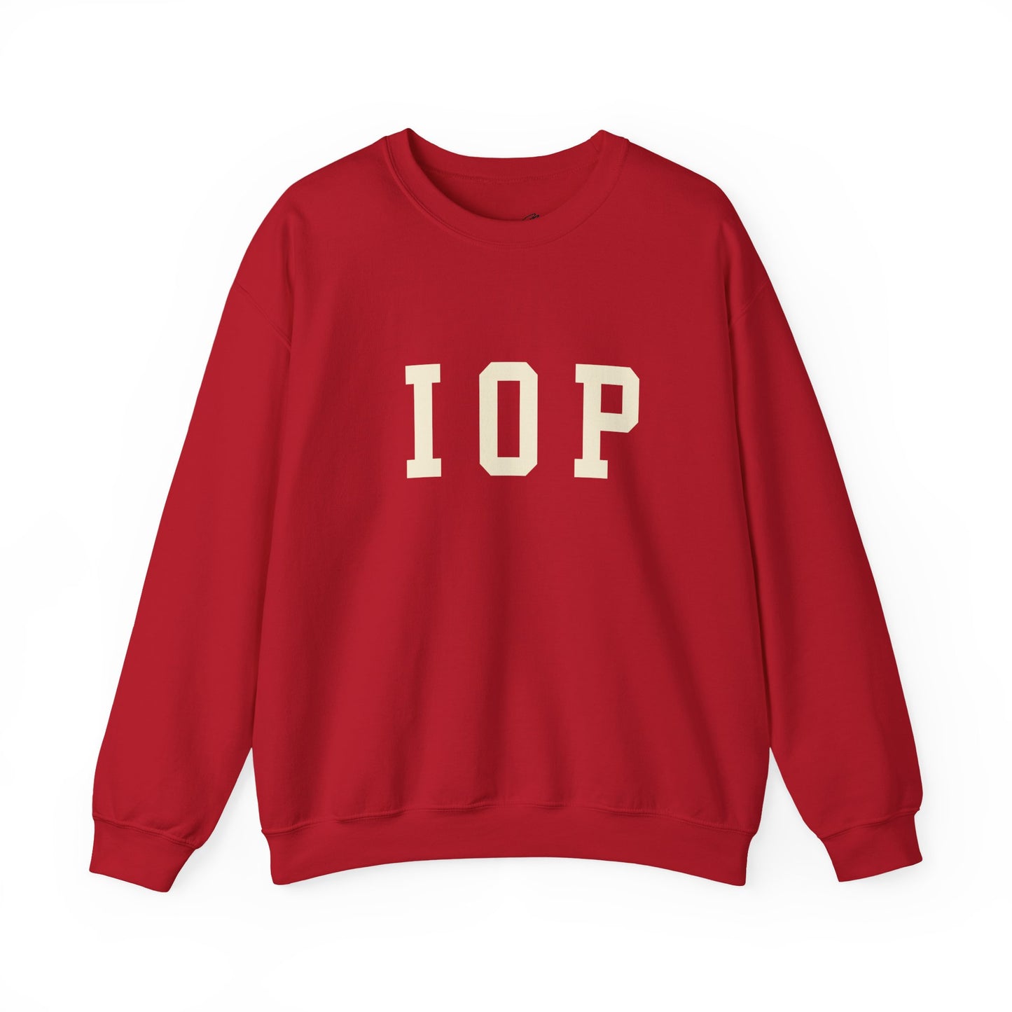 Coastal Collegiate Comfort: The Softstyle IOP Crewneck