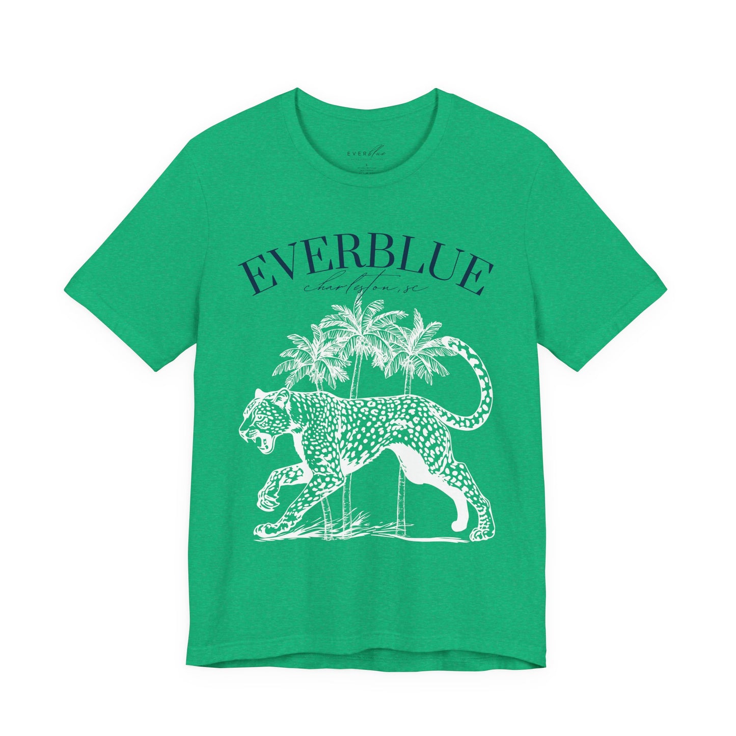 Vintage Cheetah & Palms Tee – Everblue Charleston Edition
