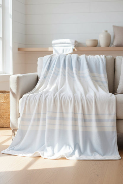 Harbor Stripe Blanket – Luxe Throw