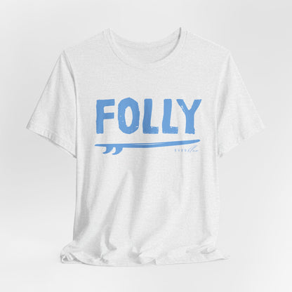 Folly Surf Graphic Tee — Coastal Blue Short Sleeve Shirt