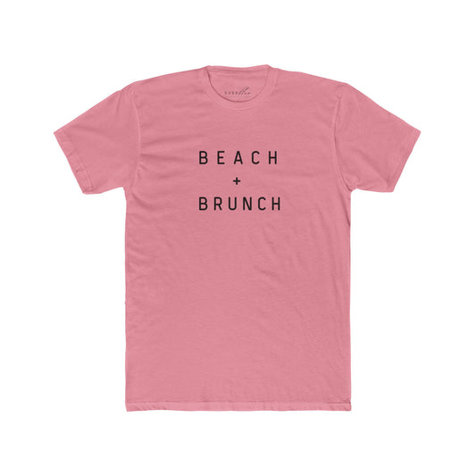 Beach + Brunch Unisex Cotton Crew Tee - Casual Summer Shirt