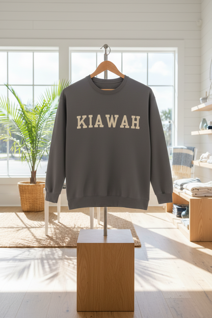 Coastal Collegiate Comfort: The Softstyle Kiawah Crewneck