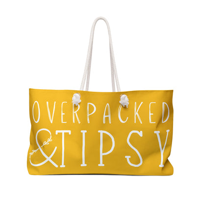 Yellow Weekender Bag - Overpacked and Tipsy
