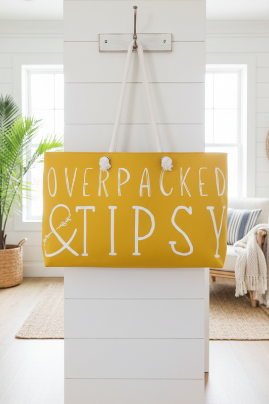 Yellow Weekender Bag - Overpacked and Tipsy