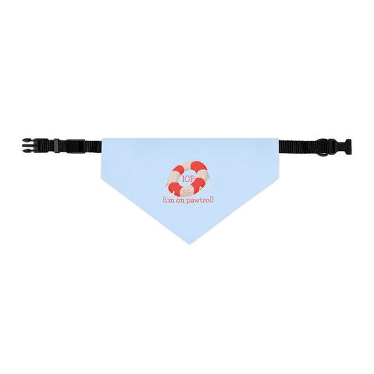 IOP “I’m on Pawtrol” Bandana – Everblue Coastal Pup Collection