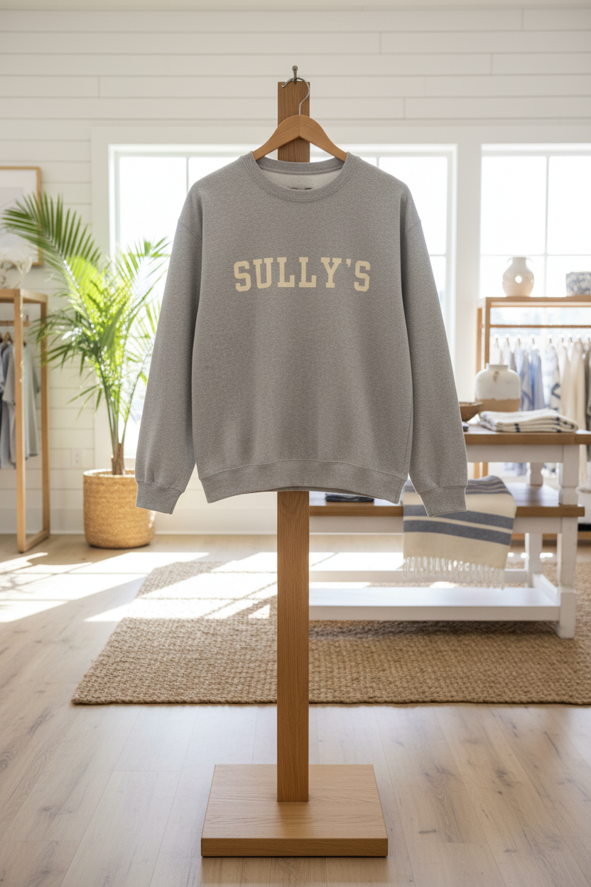 Coastal Collegiate Comfort: The Softstyle Sully's Crewneck
