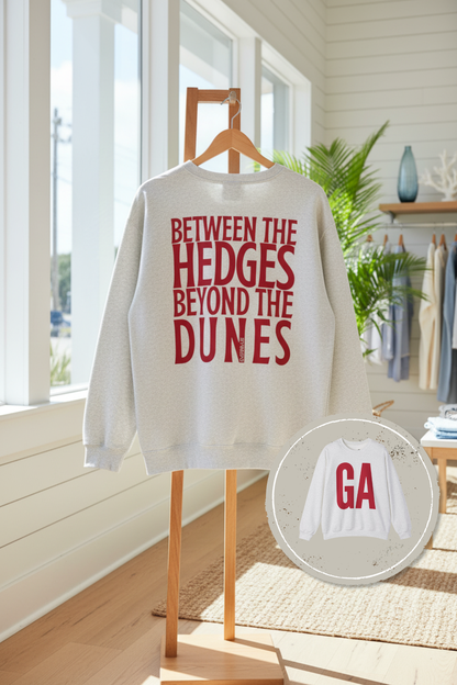 Between the Hedges, Beyond the Dunes Tee – University of Georgia Gameday