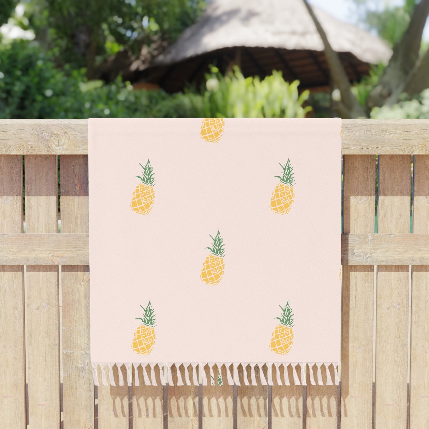 Boho Beach Boulder Cloth - Dainty Pineapple Design