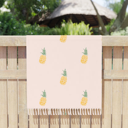 Boho Beach Boulder Cloth - Dainty Pineapple Design