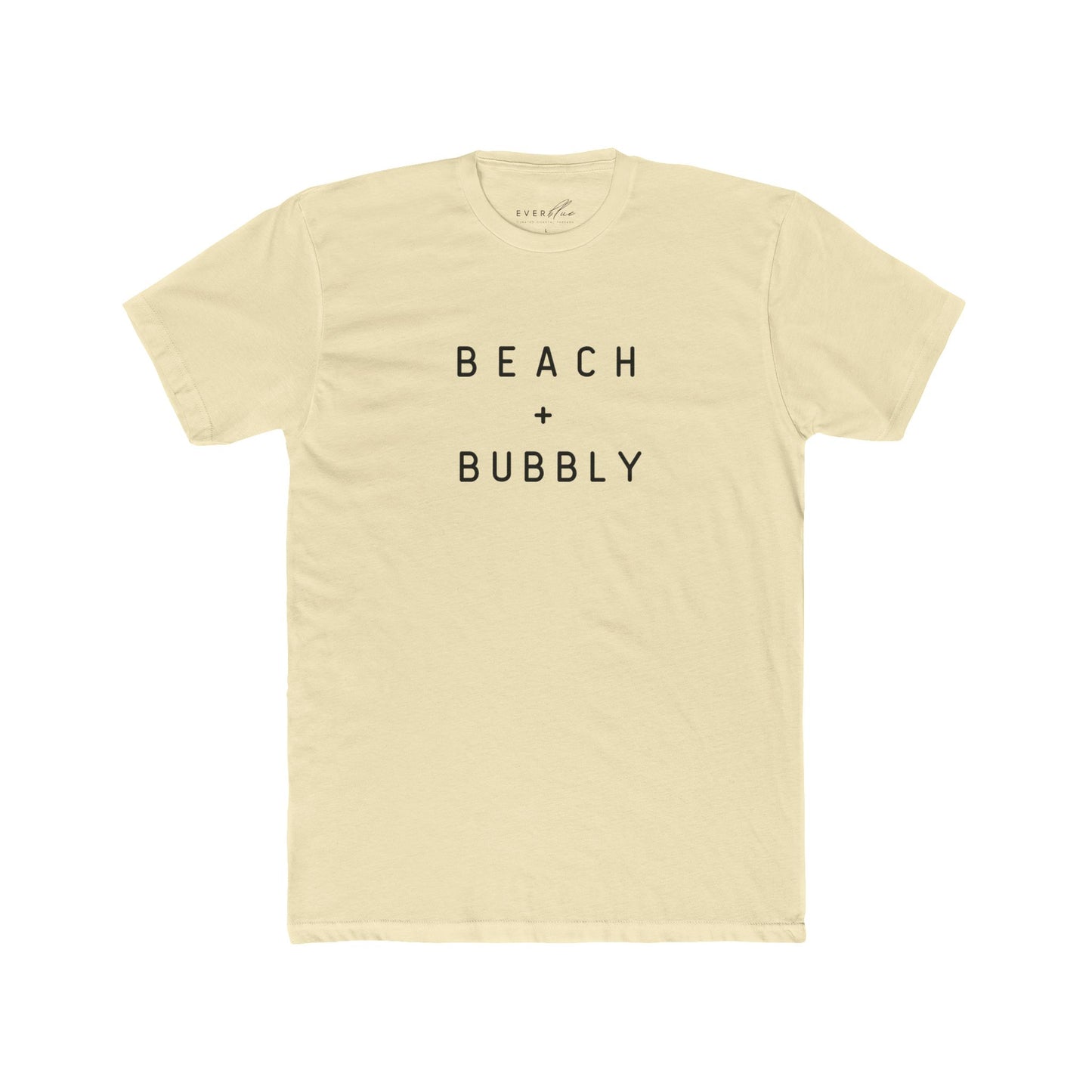 Beach + Bubbly Unisex Cotton Crew Tee - Casual Summer Shirt