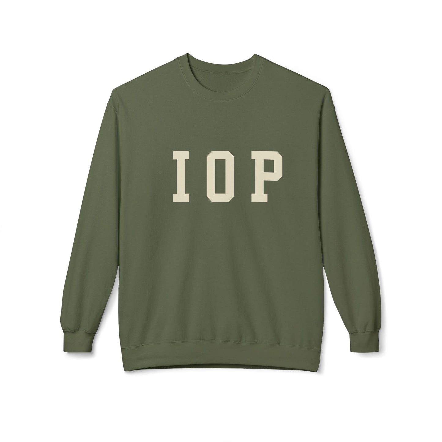 Coastal Collegiate Comfort: The Softstyle IOP Crewneck