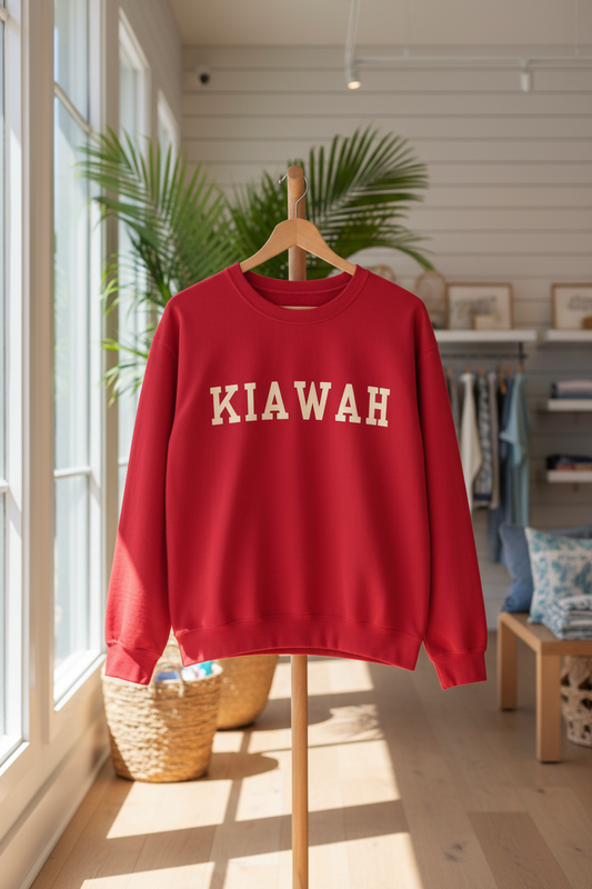 Coastal Collegiate Comfort: The Softstyle Kiawah Crewneck