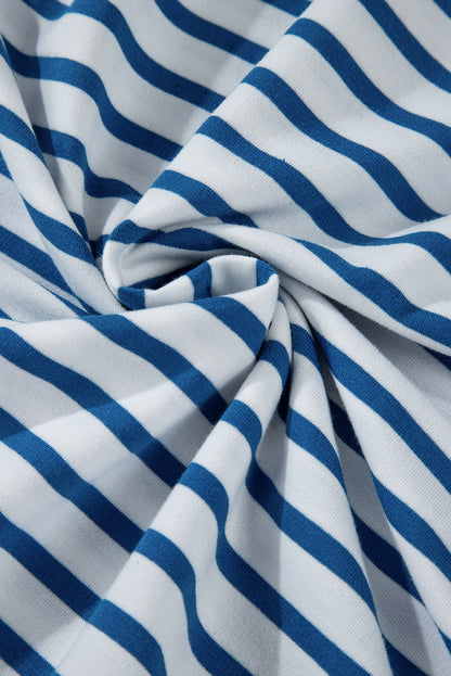 Stripe Colorblock Crewneck