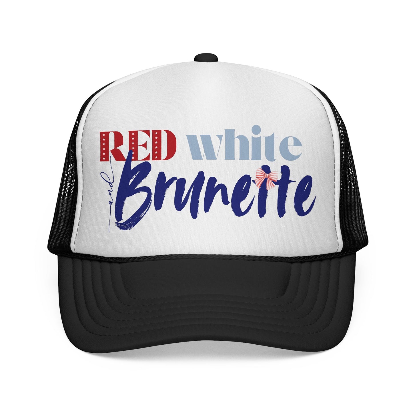 Red, White, and Brunette Foam 4th of July Trucker Hat