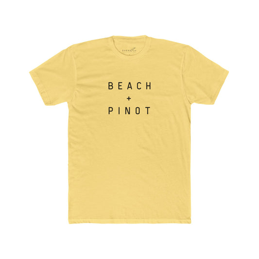 Beach + Pinot Unisex Cotton Crew Tee - Casual Summer Shirt