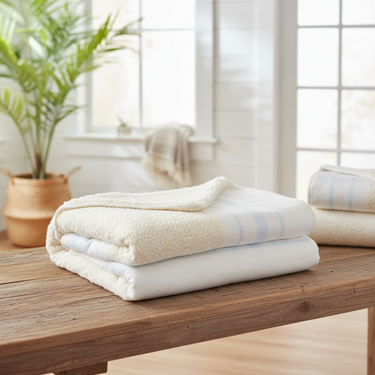Harbor Stripe Blanket – Luxe Throw